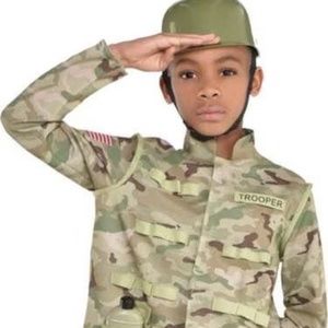 BRAND NEW youth boy girl combat soldier army halloween costume size S 4-6